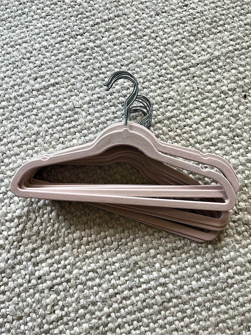 Pink Velvet Hangers Set of 15